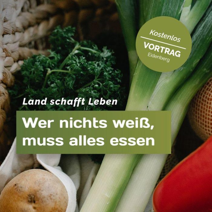 Vortrag: Wer nichts weiß, muss alles essen