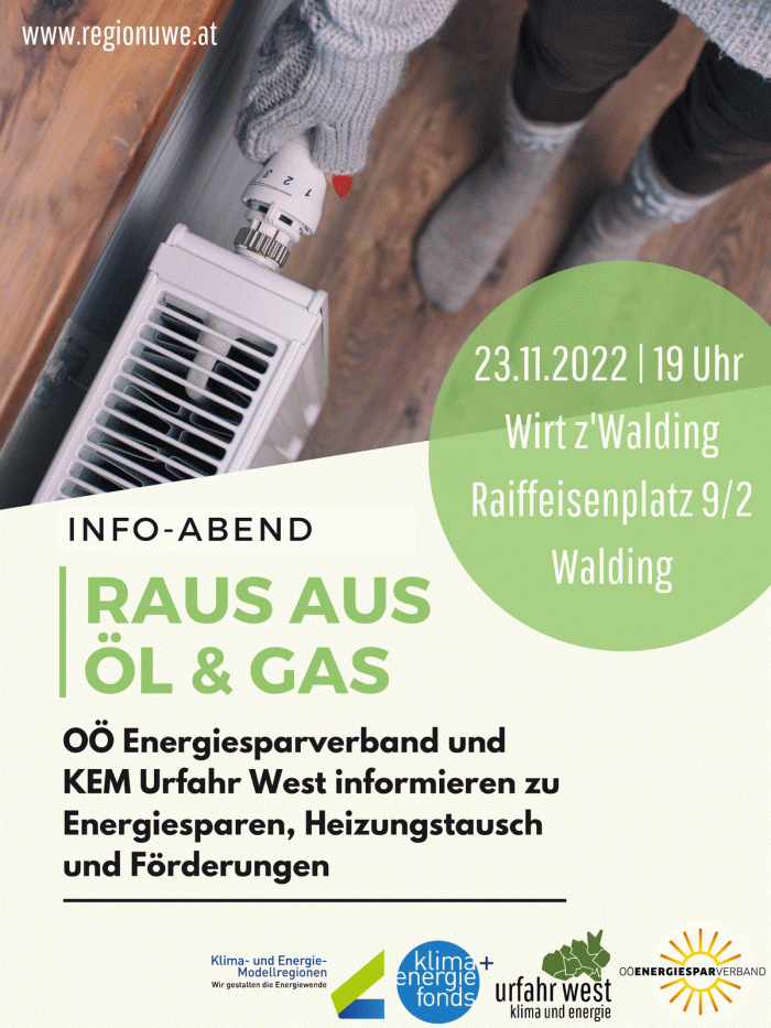 Infoveranstaltung "Raus aus Öl und Gas"