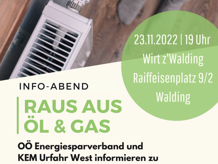 Infoveranstaltung "Raus aus Öl und Gas"