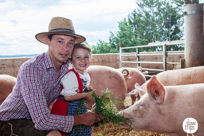 Besuch beim Schweineflüsterer - Mostschenke Speck Alm